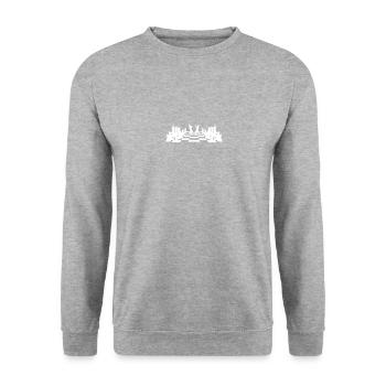 Échiquier Combat Pièces d'échecs - Sweat-shirt Unisexe - gris chiné - Devant - Alina (178cm) & Michal (187cm)