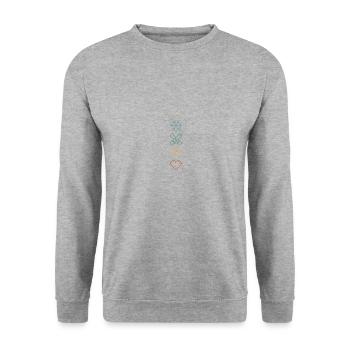 Ski love winter mountains alps slope skiing - Unisex Sweatshirt - salt & pepper - Front - Alina (178cm) & Michal (187cm)