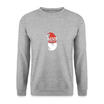 Dad Santa Claus Family Costume Santa Claus - Unisex Sweatshirt - salt & pepper - Front - Alina (178cm) & Michal (187cm)