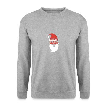 Brother Santa Claus Family Costume Santa Claus - Unisex Sweatshirt - salt & pepper - Front - Alina (178cm) & Michal (187cm)
