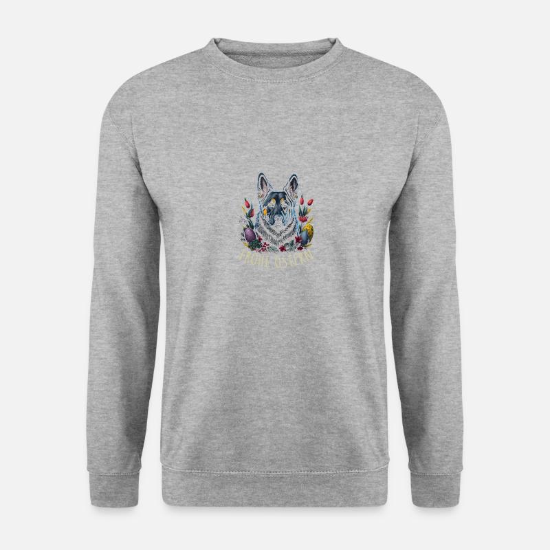 Easter Spring German Shepherd Dog - Unisex Sweatshirt - salt & pepper