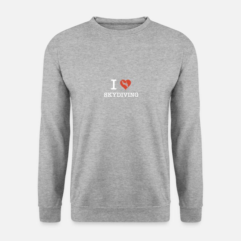 Lustiger Fallschirmspringer-Spruch Skydiver - Unisex Pullover - Weißgrau meliert