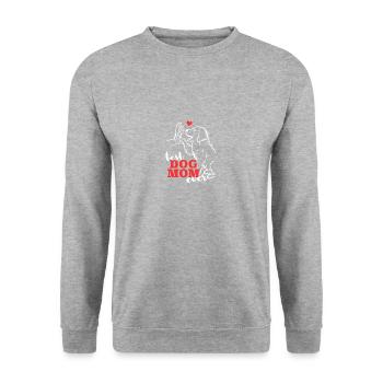 Beste Golden Retriever Mama Golden Retriever - Unisex Pullover - Weißgrau meliert - Vorne - Alina (178cm) & Michal (187cm)