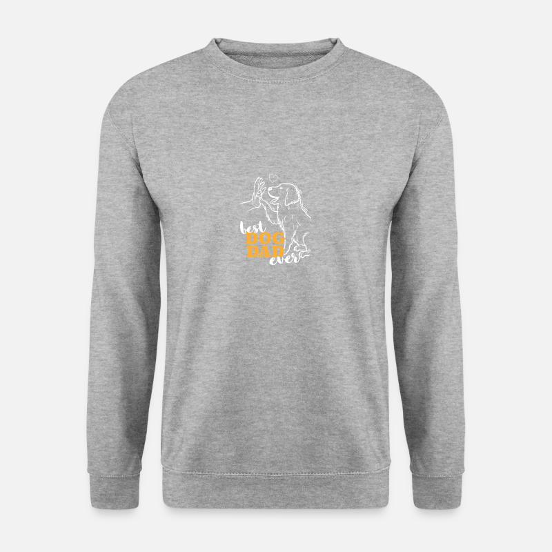 Bester Golden Retriever Papa Golden Retriever - Unisex Pullover - Weißgrau meliert