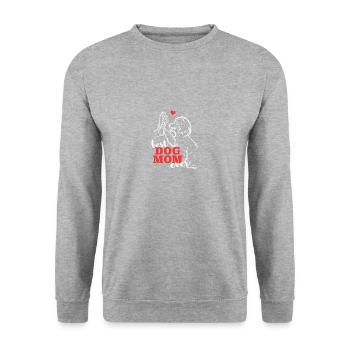 Best Poodle Mama Poodle Dog - Unisex Sweatshirt - salt & pepper - Front - Alina (178cm) & Michal (187cm)