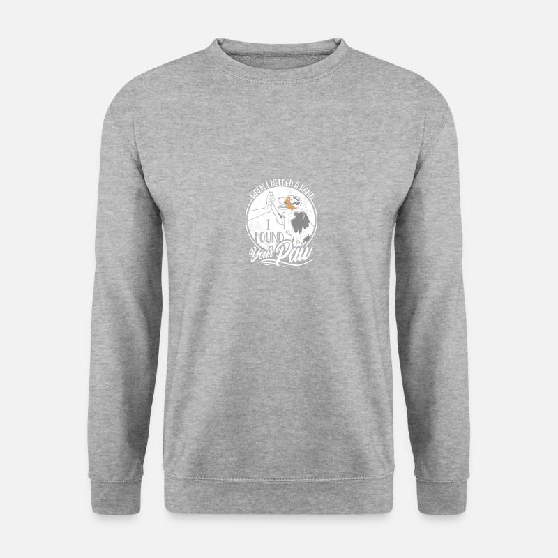Australian Shepherd Paw Cute Australian Shepherd - Unisex Pullover - Weißgrau meliert