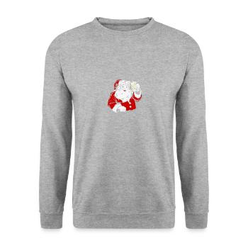 Palatinate Santa Claus dubbeglas Palatinate - Unisex Sweatshirt - salt & pepper - Front - Alina (178cm) & Michal (187cm)