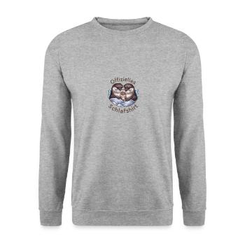 Official Sleep Shirt Otter Family Men Women - Unisex Sweatshirt - salt & pepper - Front - Alina (178cm) & Michal (187cm)