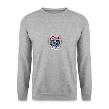 Chemise de nuit officielle Otter Family Hommes Femmes - Sweat-shirt Unisexe - gris chiné - Devant - Alina (178cm) & Michal (187cm)