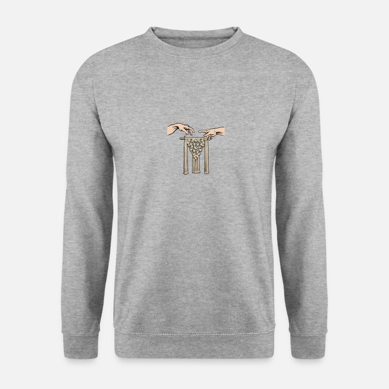 Creative macrame artist Funny macrame - Unisex Sweatshirt - salt & pepper