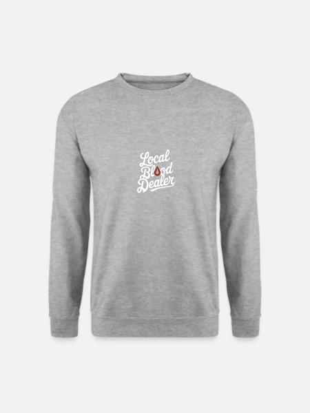 Blut- Und Plasmaspende - Unisex Pullover - Weißgrau meliert