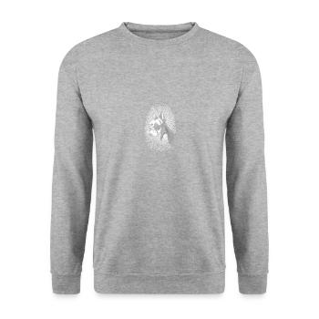 Schnauzer miniature empreinte digitale miniature créative - Sweat-shirt Unisexe - gris chiné - Devant - Alina (178cm) & Michal (187cm)