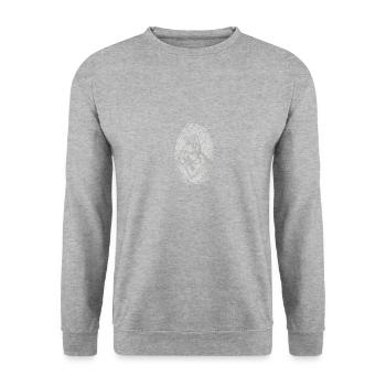 kre berger allemand empreinte digitale créatif - Sweat-shirt Unisexe - gris chiné - Devant - Alina (178cm) & Michal (187cm)