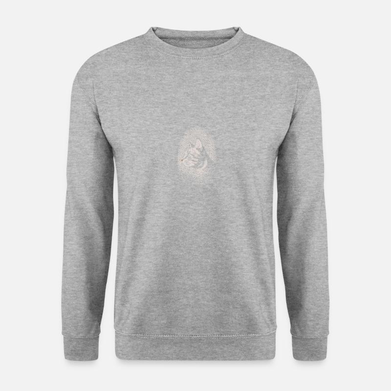 Cat Fingerprint Creative Cat - Unisex Sweatshirt - salt & pepper