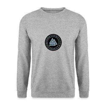 viking compass wotan 02 - Unisex Sweatshirt - salt & pepper - Front - Alina (178cm) & Michal (187cm)