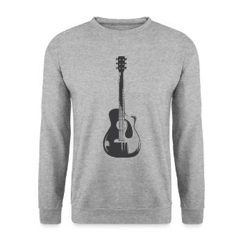 Western guitar icon icon guitarist music - Unisex Sweatshirt - salt & pepper - Front - Alina (178cm) & Michal (187cm)