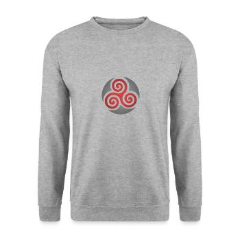 Triskele - Unisex Sweatshirt - salt & pepper - Front - Alina (178cm) & Michal (187cm)