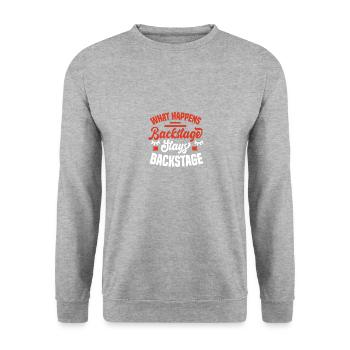Theater Motiv für Theaterschauspieler - Unisex Pullover - Weißgrau meliert - Vorne - Alina (178cm) & Michal (187cm)