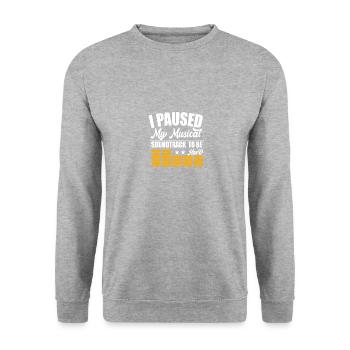 Theater Motiv für Theaterschauspieler - Unisex Pullover - Weißgrau meliert - Vorne - Alina (178cm) & Michal (187cm)