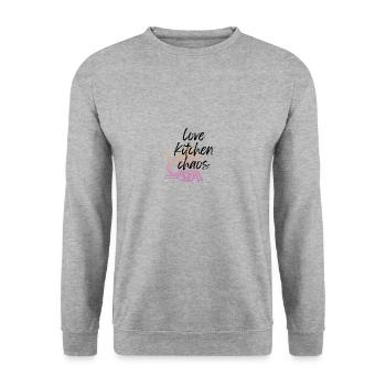 Chaos de cuisine - Sweat-shirt Unisexe - gris chiné - Devant - Alina (178cm) & Michal (187cm)