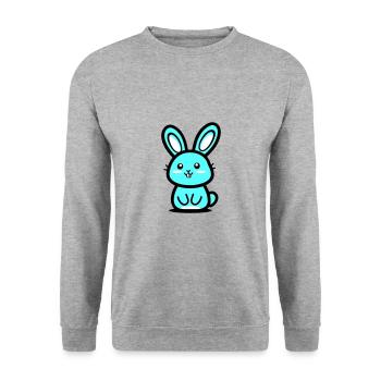 Icône de Pâques lapin - Sweat-shirt Unisexe - gris chiné - Devant - Alina (178cm) & Michal (187cm)