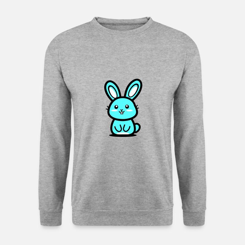 Hase Ostern Icon - Unisex Pullover - Weißgrau meliert