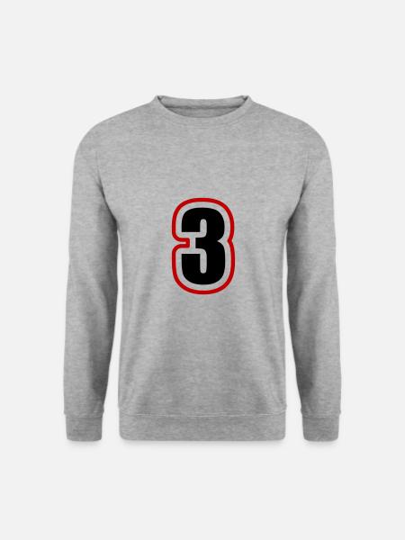 3 Number College - Unisex Sweatshirt - salt & pepper