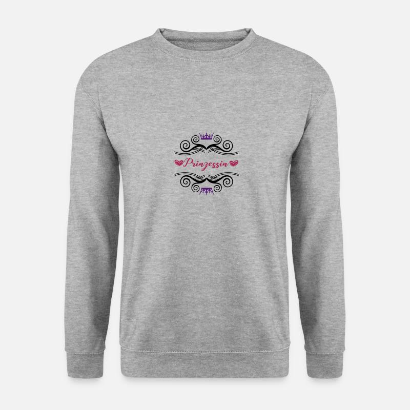 prinzessin 02 - Unisex Pullover - Weißgrau meliert