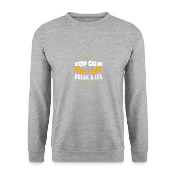 Theater Motiv für Theaterschauspieler - Unisex Pullover - Weißgrau meliert - Vorne - Alina (178cm) & Michal (187cm)