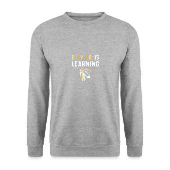 Teacher Teacher Student Professor Gift - Unisex Sweatshirt - salt & pepper - Front - Alina (178cm) & Michal (187cm)