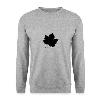 leaf - Unisex Pullover - Weißgrau meliert - Vorne - Alina (178cm) & Michal (187cm)