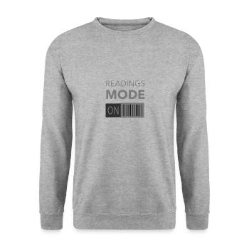 Book Books Funny Saying Gift Read Reader - Unisex Sweatshirt - salt & pepper - Front - Alina (178cm) & Michal (187cm)