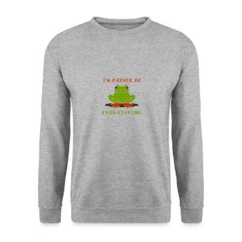Frog Toad Jungle Jungle Gift - Unisex Sweatshirt - salt & pepper - Front - Alina (178cm) & Michal (187cm)
