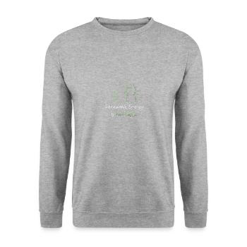 Éolienne protection du climat Transition énergétique Protection de l’environnement - Sweat-shirt Unisexe - gris chiné - Devant - Alina (178cm) & Michal (187cm)
