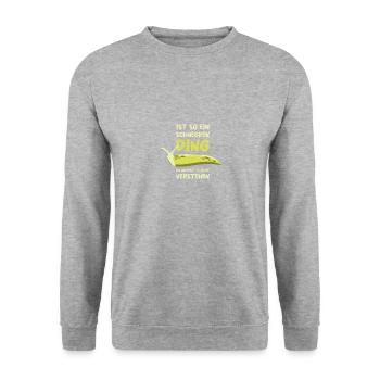 Is such a snail thing, you wouldn't - Unisex Sweatshirt - salt & pepper - Front - Alina (178cm) & Michal (187cm)
