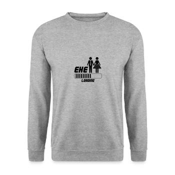 ehe loading 1 - Unisex Pullover - Weißgrau meliert - Vorne - Alina (178cm) & Michal (187cm)