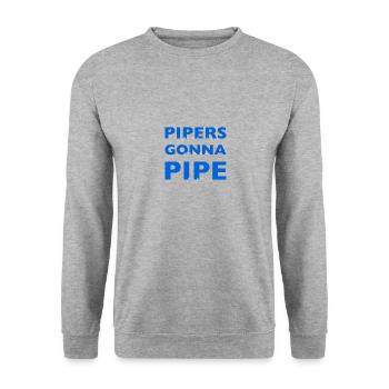 Scotland Bagpipe Bagpipe Musician Gift - Sweat-shirt Unisexe - gris chiné - Devant - Alina (178cm) & Michal (187cm)