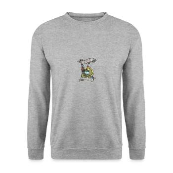 Aale und Bier lustiger Spruch zum Angeln Geschenk - Unisex Pullover - Weißgrau meliert - Vorne - Alina (178cm) & Michal (187cm)