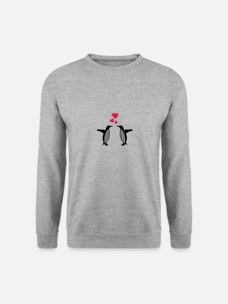 penguin in love - Unisex Sweatshirt - salt & pepper