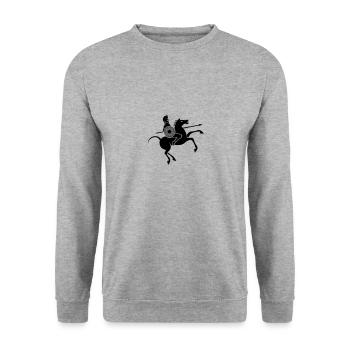 sparta rider - Unisex Sweatshirt - salt & pepper - Front - Alina (178cm) & Michal (187cm)