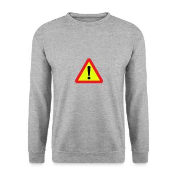 Attention - Sweat-shirt Unisexe - gris chiné - Devant - Alina (178cm) & Michal (187cm)