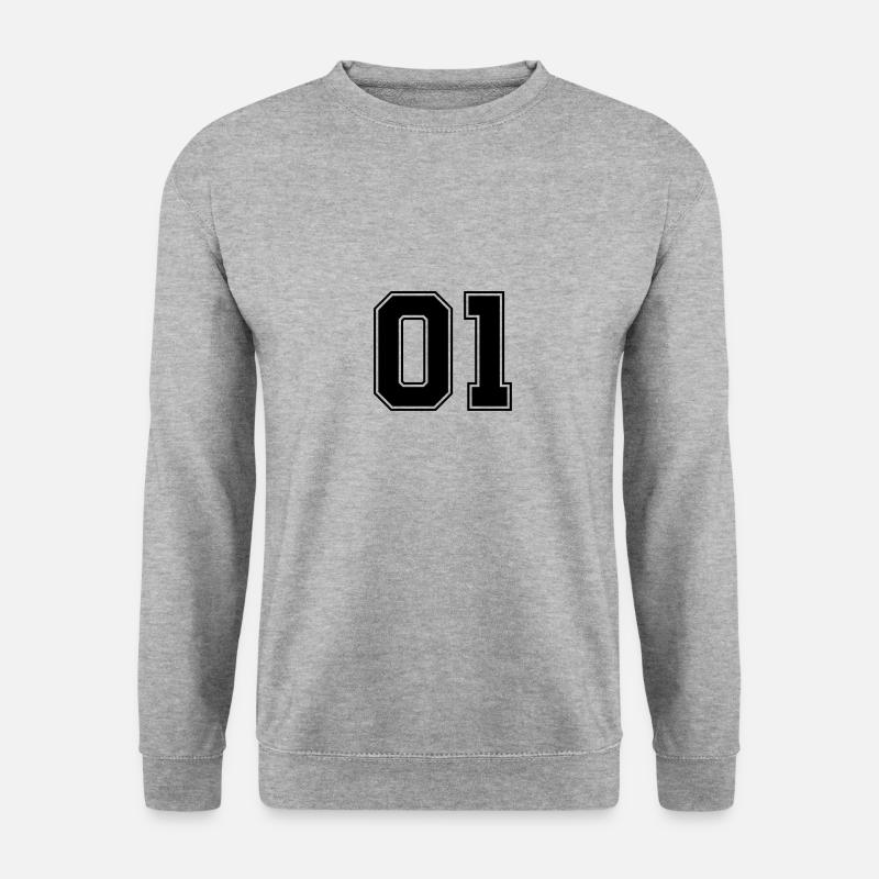 01 - Unisex Pullover - Weißgrau meliert