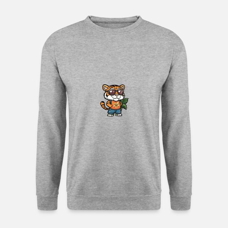 Tiger Comic Vacances - Sweat-shirt Unisexe - gris chiné