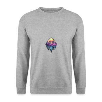Symbol Arctic Mountains - Unisex Sweatshirt - salt & pepper - Front - Alina (178cm) & Michal (187cm)