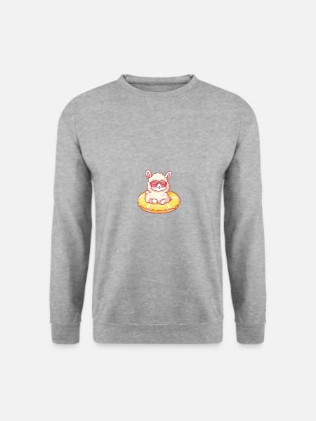 Alpaca Llama Comic Cool - Unisex Sweatshirt - salt & pepper