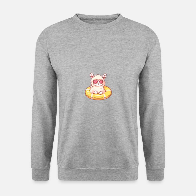 Alpaca Llama Comic Cool - Unisex Sweatshirt - salt & pepper
