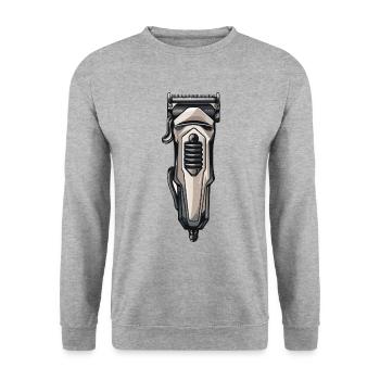 Hair clippers Hairdresser Barber - Unisex Sweatshirt - salt & pepper - Front - Alina (178cm) & Michal (187cm)