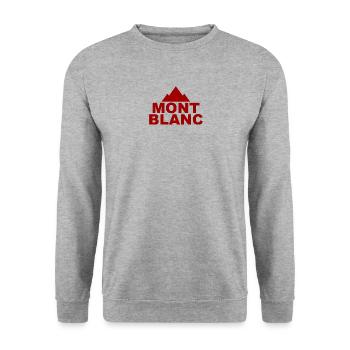 Mont-Blanc Mountain - Unisex Sweatshirt - salt & pepper - Front - Alina (178cm) & Michal (187cm)
