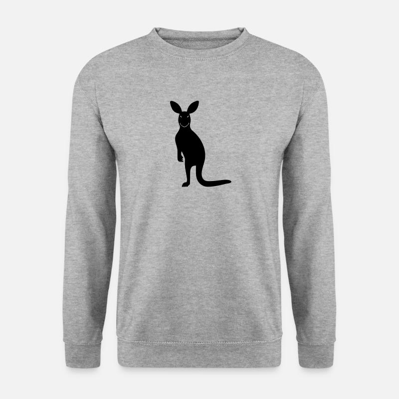 Känguru - Unisex Pullover - Weißgrau meliert