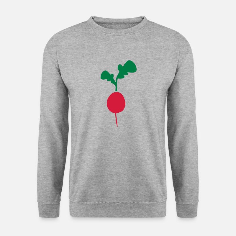 Radieschen - Unisex Pullover - Weißgrau meliert